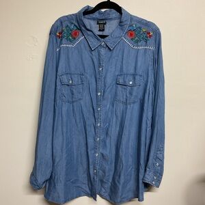 Torrid Light Blue Denim Shirt